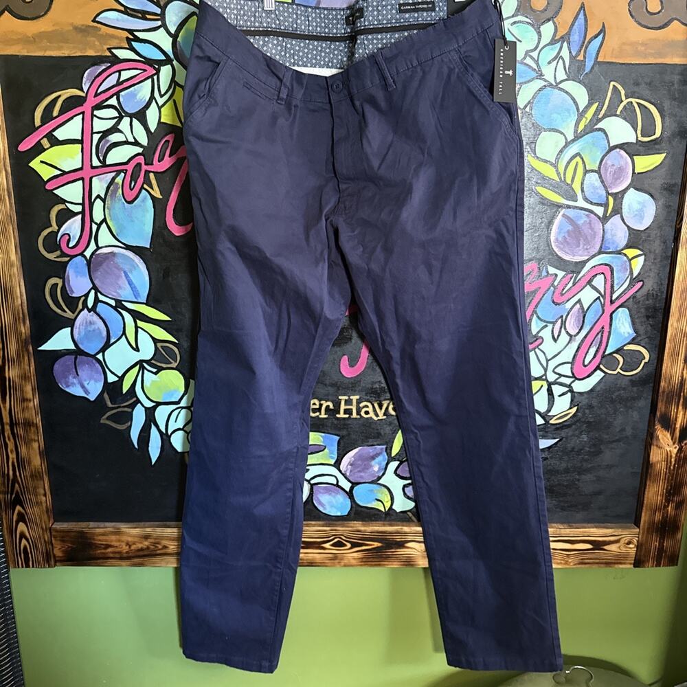 American Tall Carman Tapered Fit Pants, Size 42x36, Navy